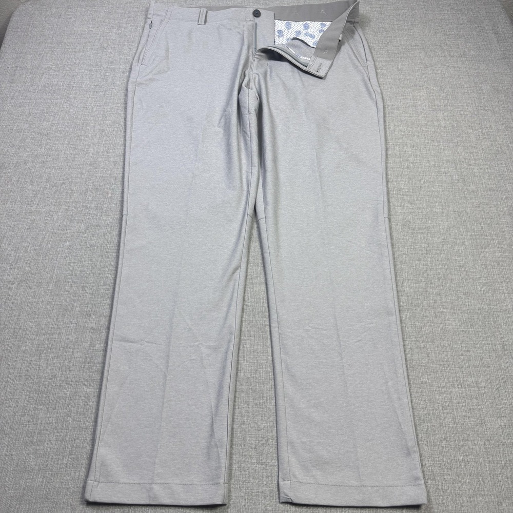 Tommy Bahama On Par Performance Golf Chino Pants Mens 38x32 Gray Straight Leg